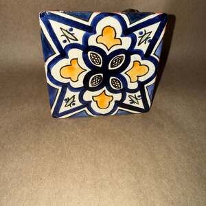 Moroccan Talavera Hand Brush Tile 4x4 Beach Style - ,